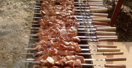 Шашлык из говядины на мангале