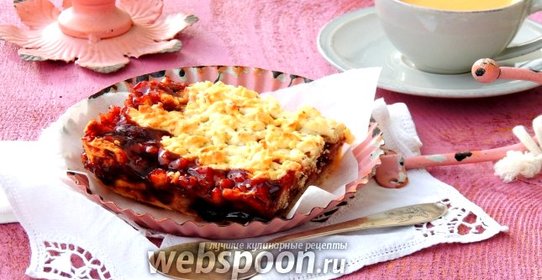 Тёртый пирог с повидлом