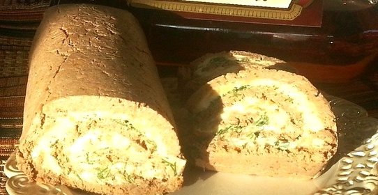 Рулет из куриной печени с сыром