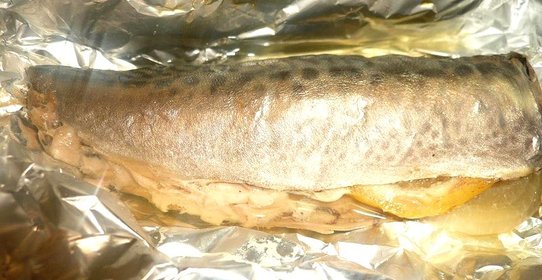 Скумбрия запечённая с лимоном