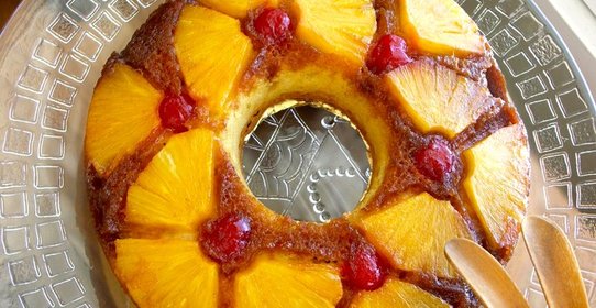 Перевернутый ананасовый пирог