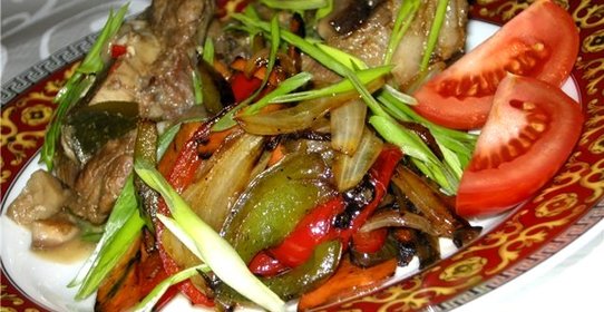 Баранья шея тушеная