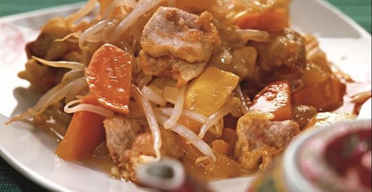 Свинина по-китайски в кисло-сладком соусе