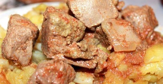 Печень по-строгановски