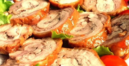 Куриный рулет в японском стиле