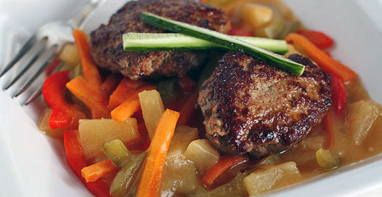 Котлеты из индейки с кисло-сладким соусом