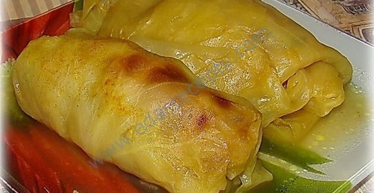 Постные голубцы с грибами