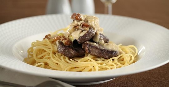 Говядина в сливочном соусе