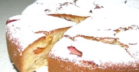 Пирог на кефире с яблоками