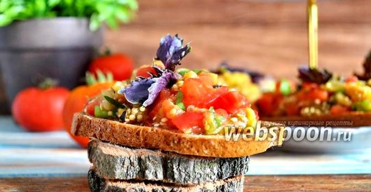 Гренки с овощами