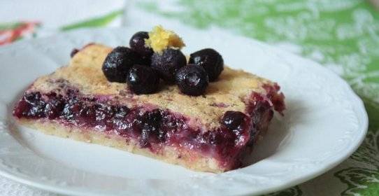 Лимонный пирог с черникой