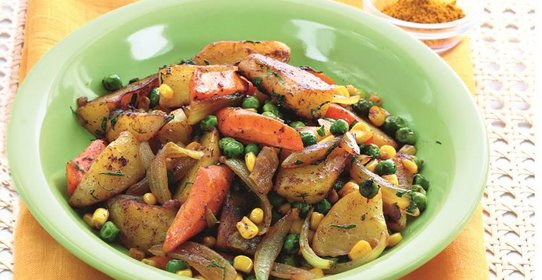 Быстрое овощное рагу с Гараммасала