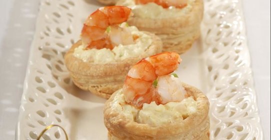 Волованы с креветками