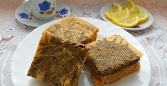 Бисквитные пирожные с заварным кофейным кремом