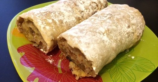 Постный яблочный штрудель