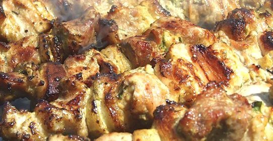 Шашлыки из курицы с цукини