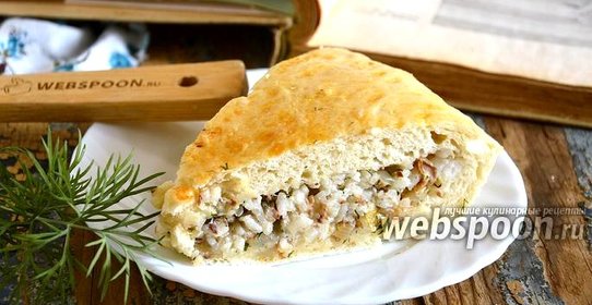 Пирог с сардинами и рисом