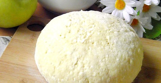 Творожное тесто для пирога с яблоками