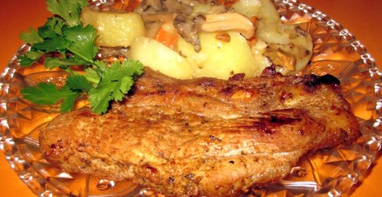 Ребрышки на сковородке гриль