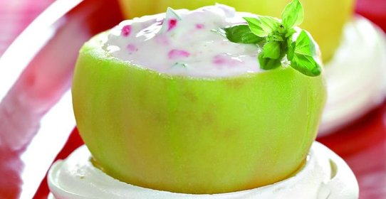 Меренга с зелеными помидорами и маскарпоне