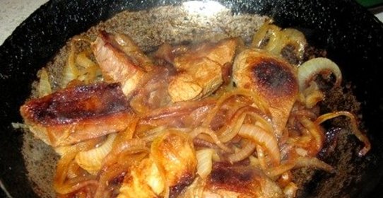 Говядина на сковороде