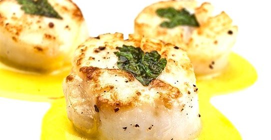 Морские гребешки с петрушкой