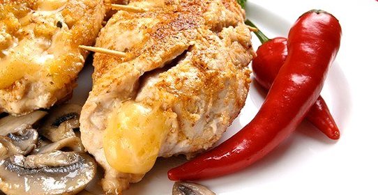 Куриные котлеты с грибами и сыром