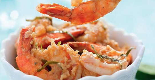 Креветки с соусом самбал