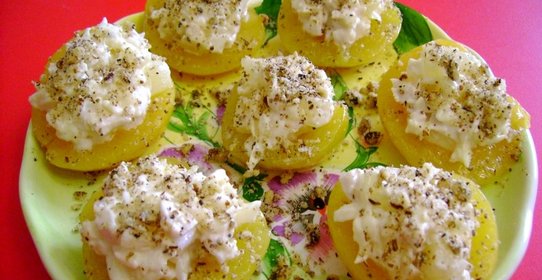 Салат в персиках