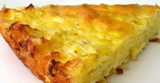 Капустный пирог на молоке