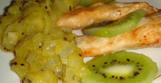 Мясо с киви