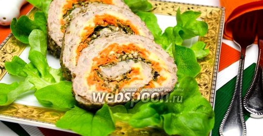 Мясной рулет на пару