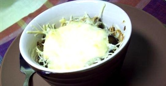 Жульен с грибами и баклажанами