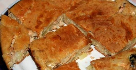 Быстрый пирог с рыбой