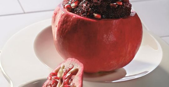 Граните из граната с белым вином