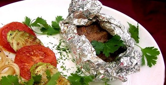 Окунь в фольге