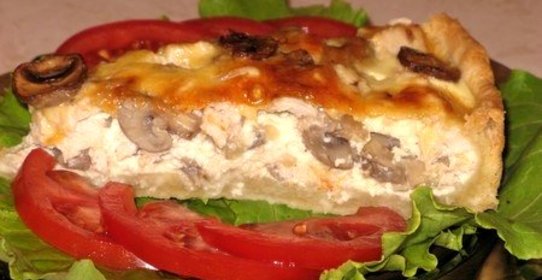 Пирог с грибами и мясом