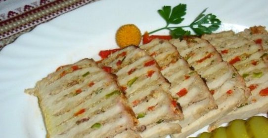 Свинина, фаршированная мясом