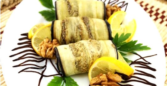 Баклажанные рулеты по-крымски