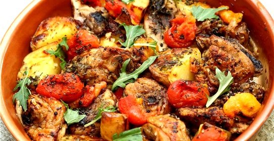 Жаркое из курицы с овощами