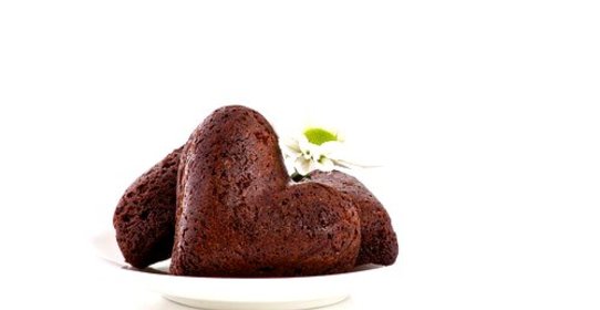 Шоколадное печенье в виде сердец