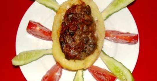 Картофельные лодочки с лесными грибами