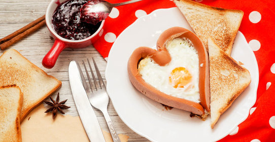 Яичница с сосисками