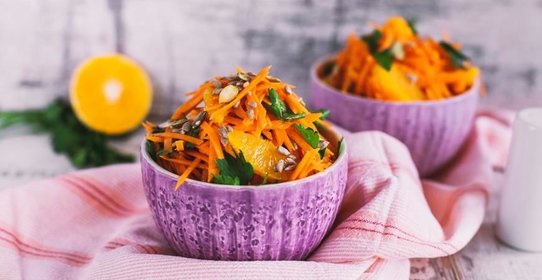 Салат из апельсинов и моркови
