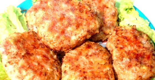 Мясные котлеты с творогом