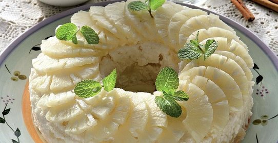 Рисовый пудинг с кокосом и ананасом