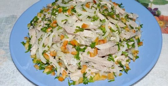 Деревенский свадебный салат из свинины