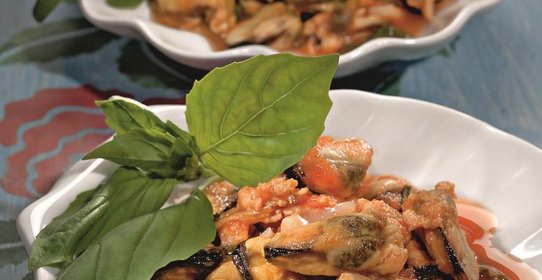 Мидии в томатном соусе