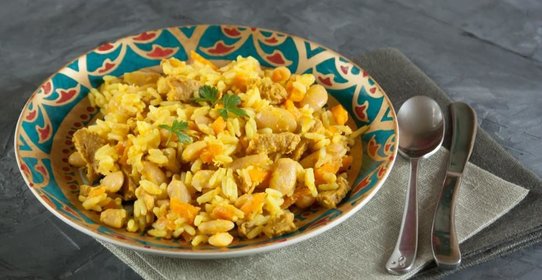 Плов с фасолью