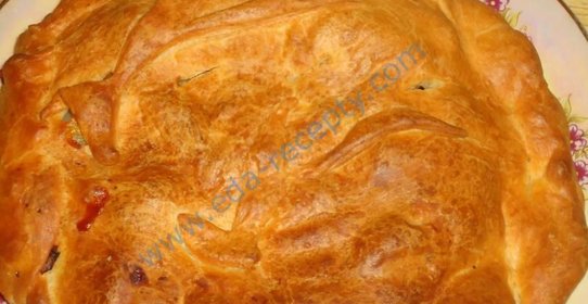 Слоеный пирог с курицей